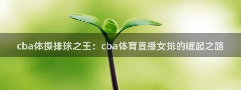 cba体操排球之王：cba体育直播女排的崛起之路