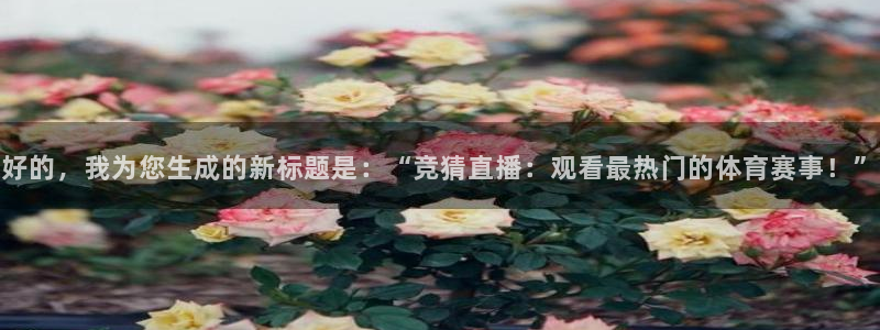 好的，我为您生成的新标题是：“竞猜直播：观看最热门的体育赛事！”